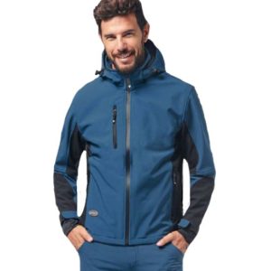 Giacca da lavoro 320 gr in soft shell resistente all’acqua e al vento. Modello Uragan Logica