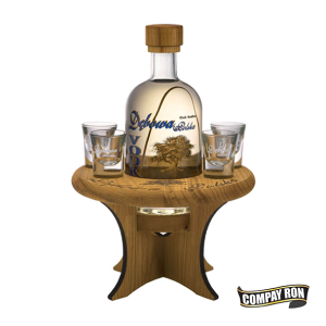 Vodka Debowa Tavolino in legno + 4 bicchieri 1L