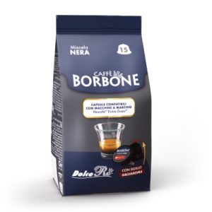 15 Capsule Caffè Borbone DOLCE RE Miscela NERA Compatibili Nescafè Dolce Gusto*